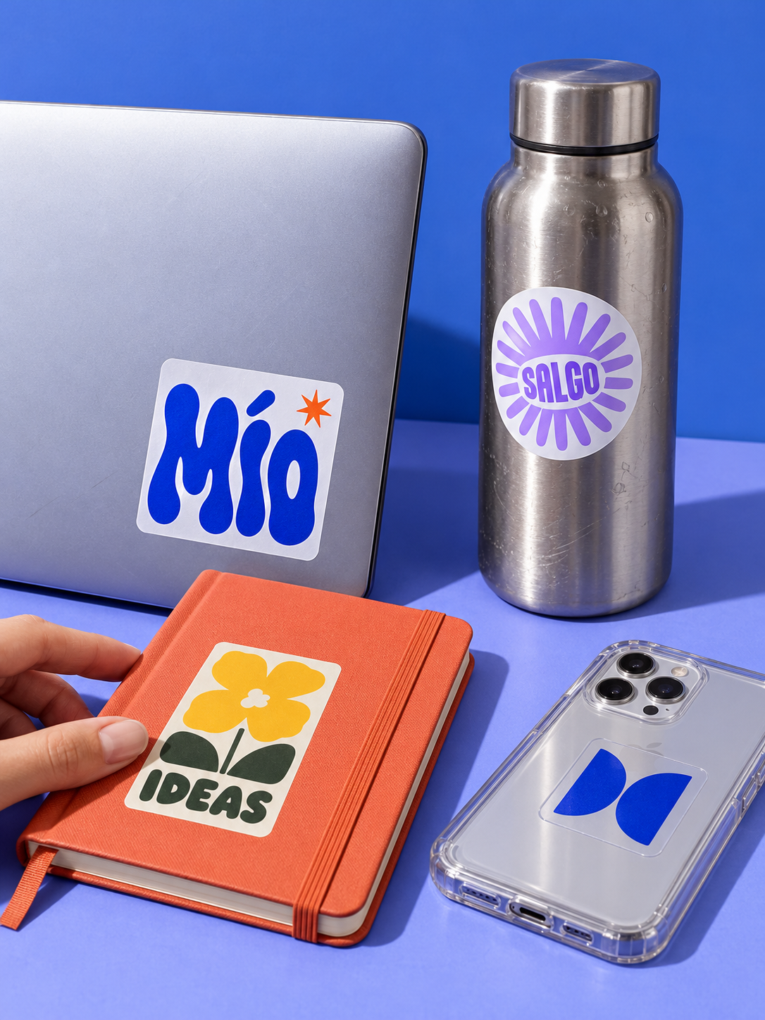 Algo muy mío: aplicaciones de etiquetas del diseño aprobado.